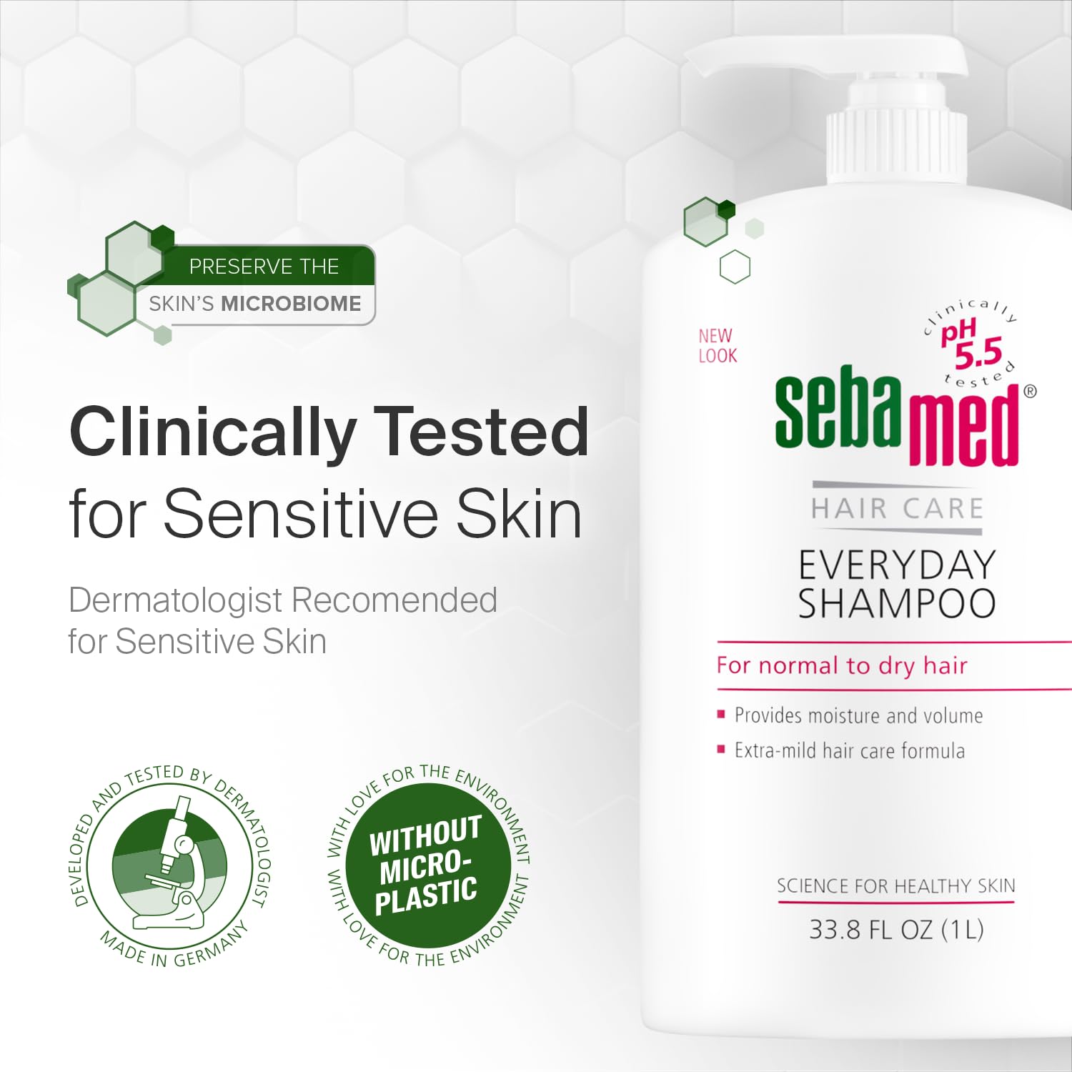 Sebamed Everyday Shampoo fragrance close-up conveys a light, refreshing scent.