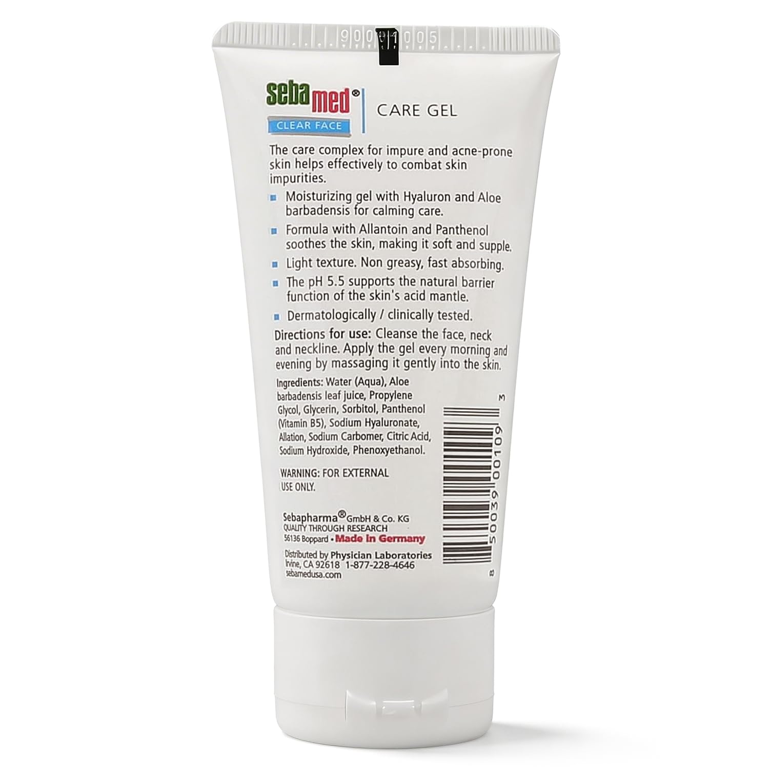SEBAMED gel claro para rostro con aloe vera para hidratación suave