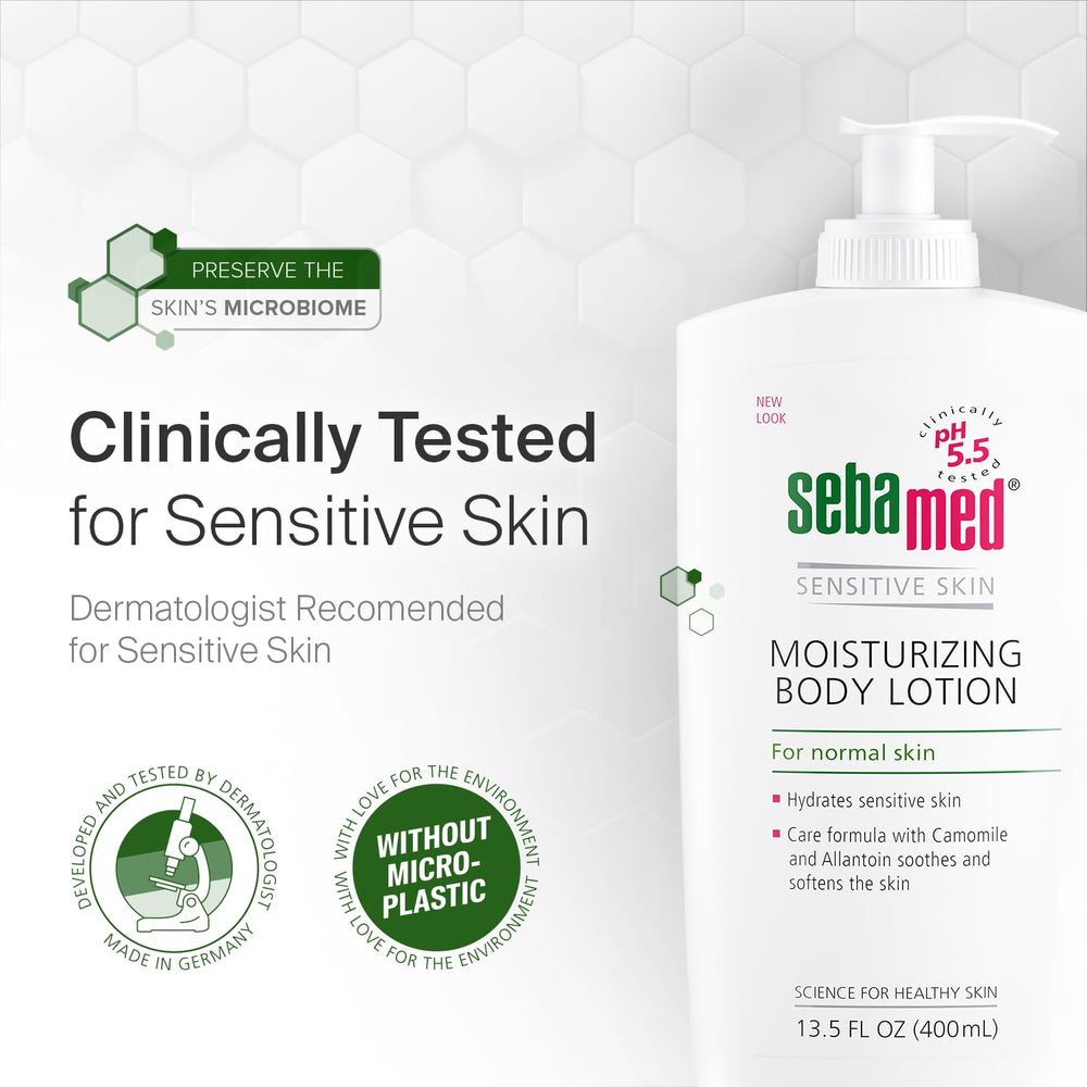 SEBAMED, textura suave que se absorbe rápido para un tacto cómodo.