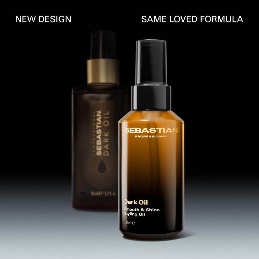 Sebastian Aceite Oscuro: brillo sedoso y acabado ligero en el cabello