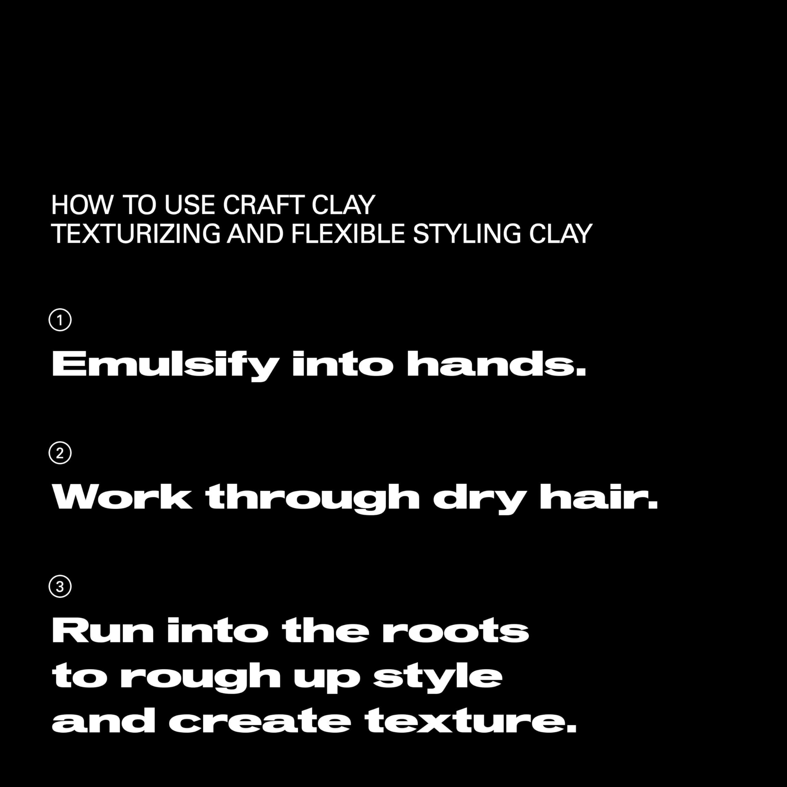 Sebastian Craft Clay: aplicación en cabello seco para cambiar la textura