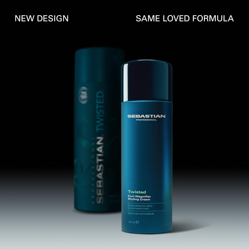 Aplicación suave de Sebastian Crema Magnificador para definir rizos sin peso.