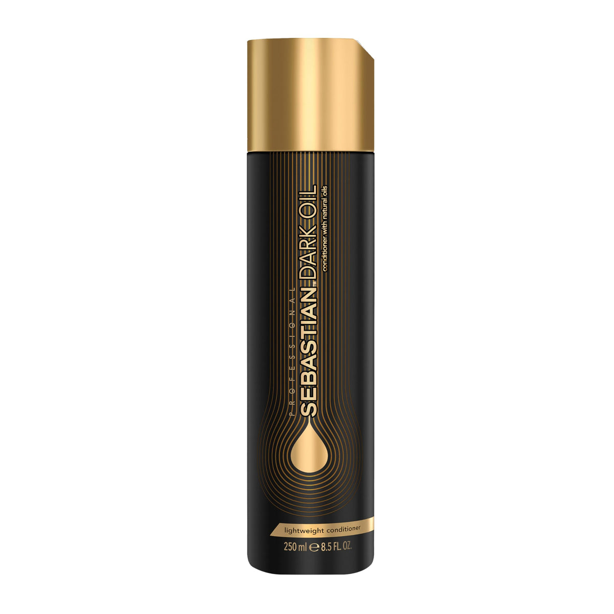 Sebastian Dark Oil: botella elegante de acondicionador ligero para cabello suave