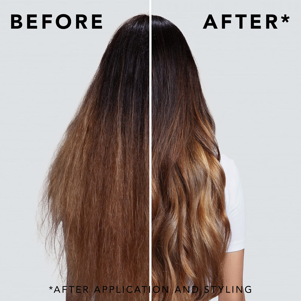 Sebastian Dark Oil hair shine highlights a natural, glossy finish after styling.