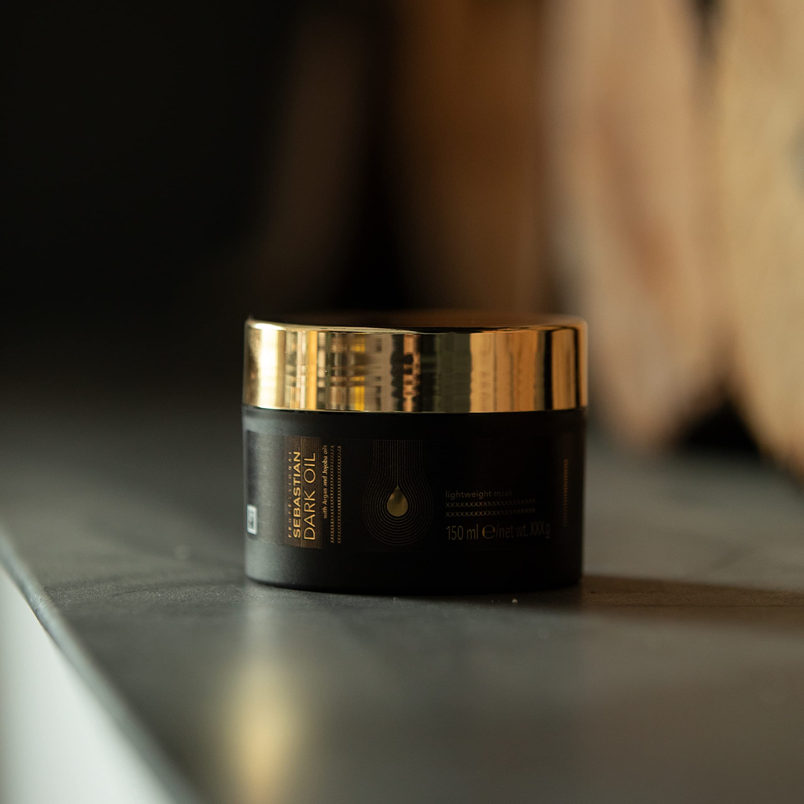 Sebastian Dark Oil bottle with argan and jojoba oils for nourishment