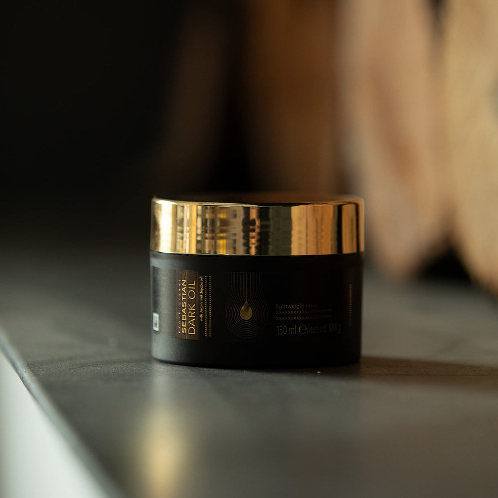 Sebastian Dark Oil bottle with argan and jojoba oils for nourishment