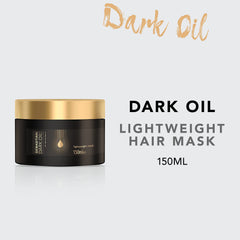 Sebastian Dark Oil bottle close-up highlights oil blend for shine