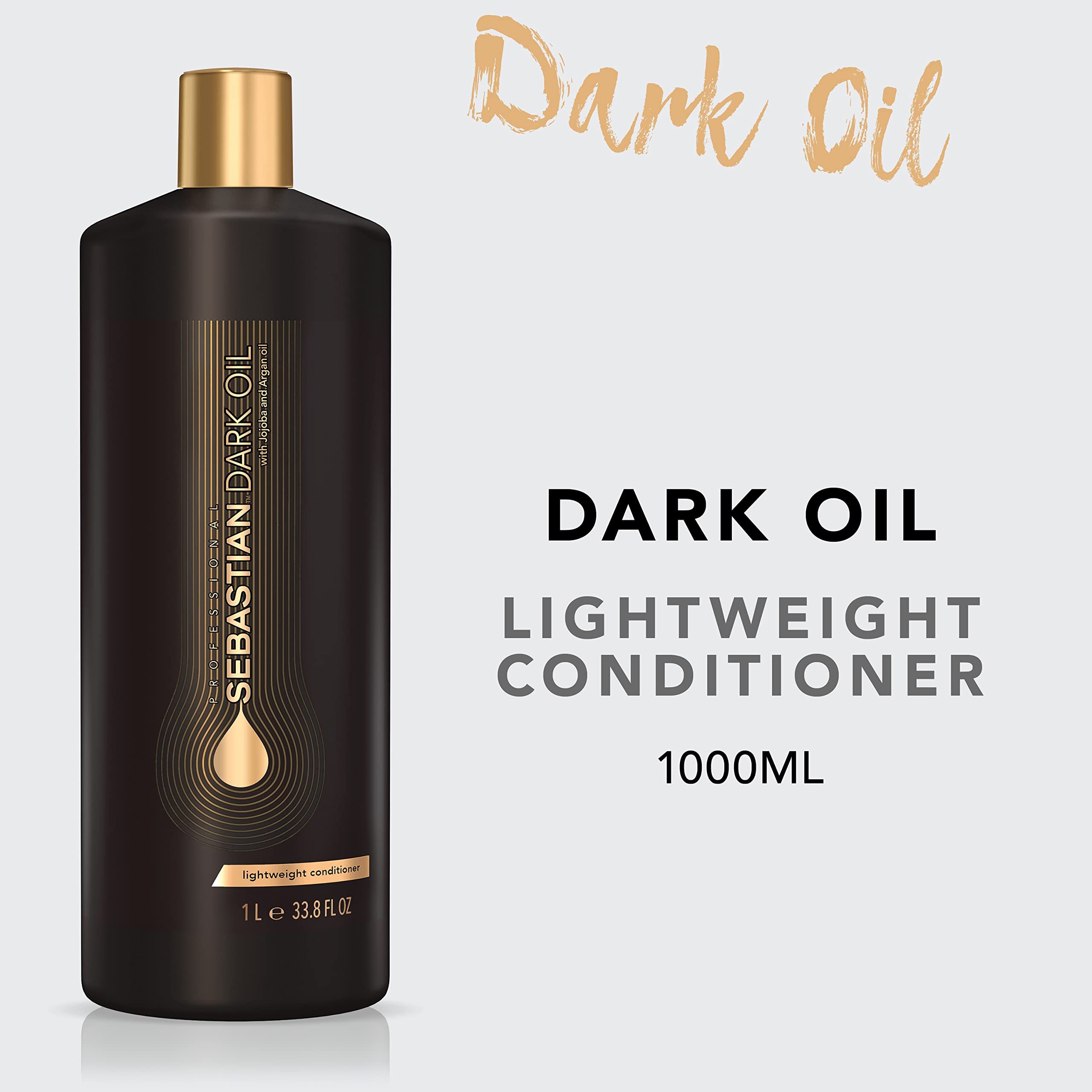 Sebastian Dark Oil conditioner bottle pump-dispense enables easy, mess-free application.