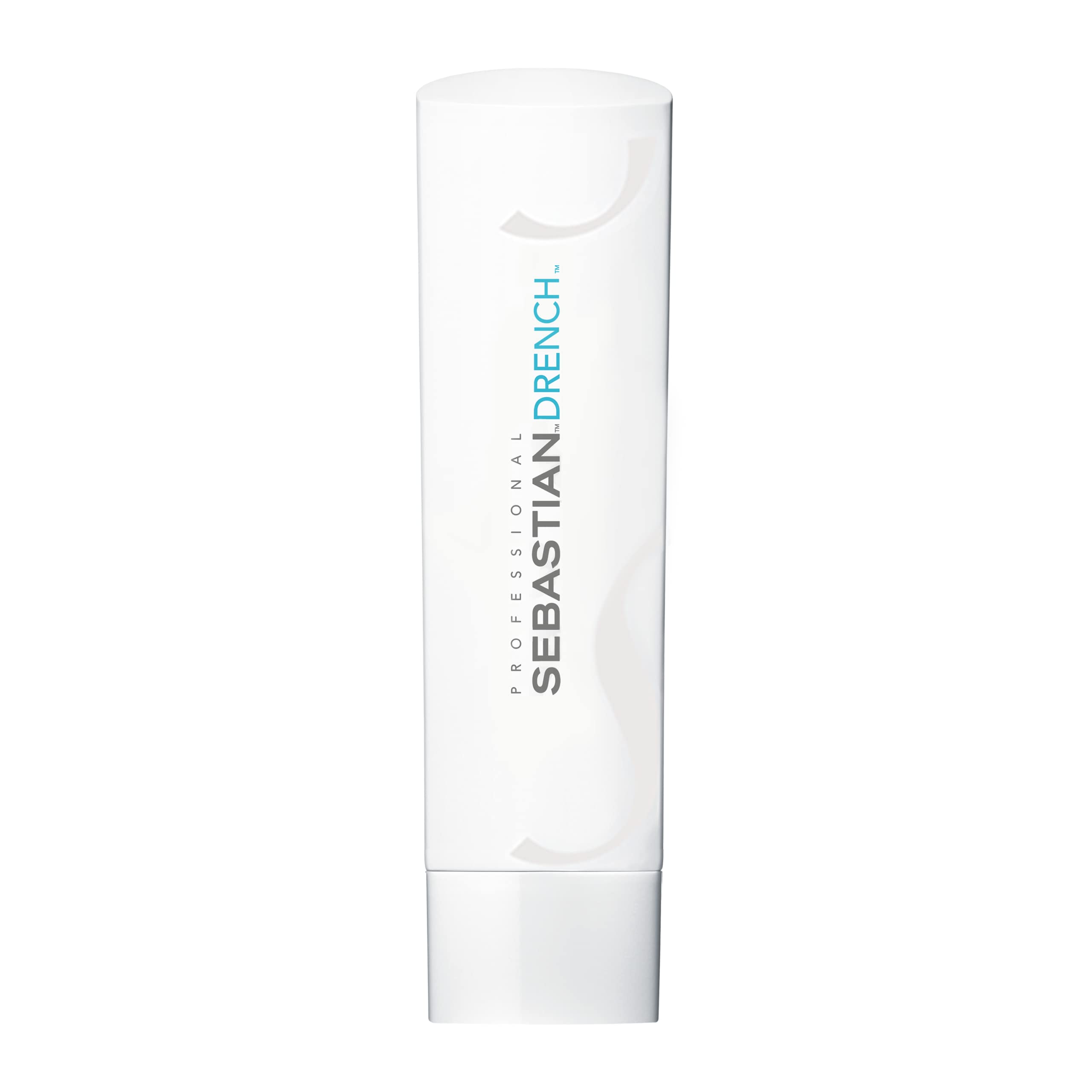 Sebastian Drench conditioner bottle closeup highlighting hydration for dry hair