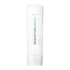 Sebastian Drench conditioner bottle closeup highlighting hydration for dry hair