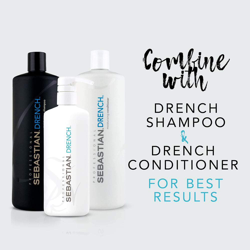 Post-use Sebastian Drench results in silky, hydrated hair with shine
