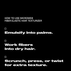 Sebastian Microweb Fiber hands applying the product enables easy styling.