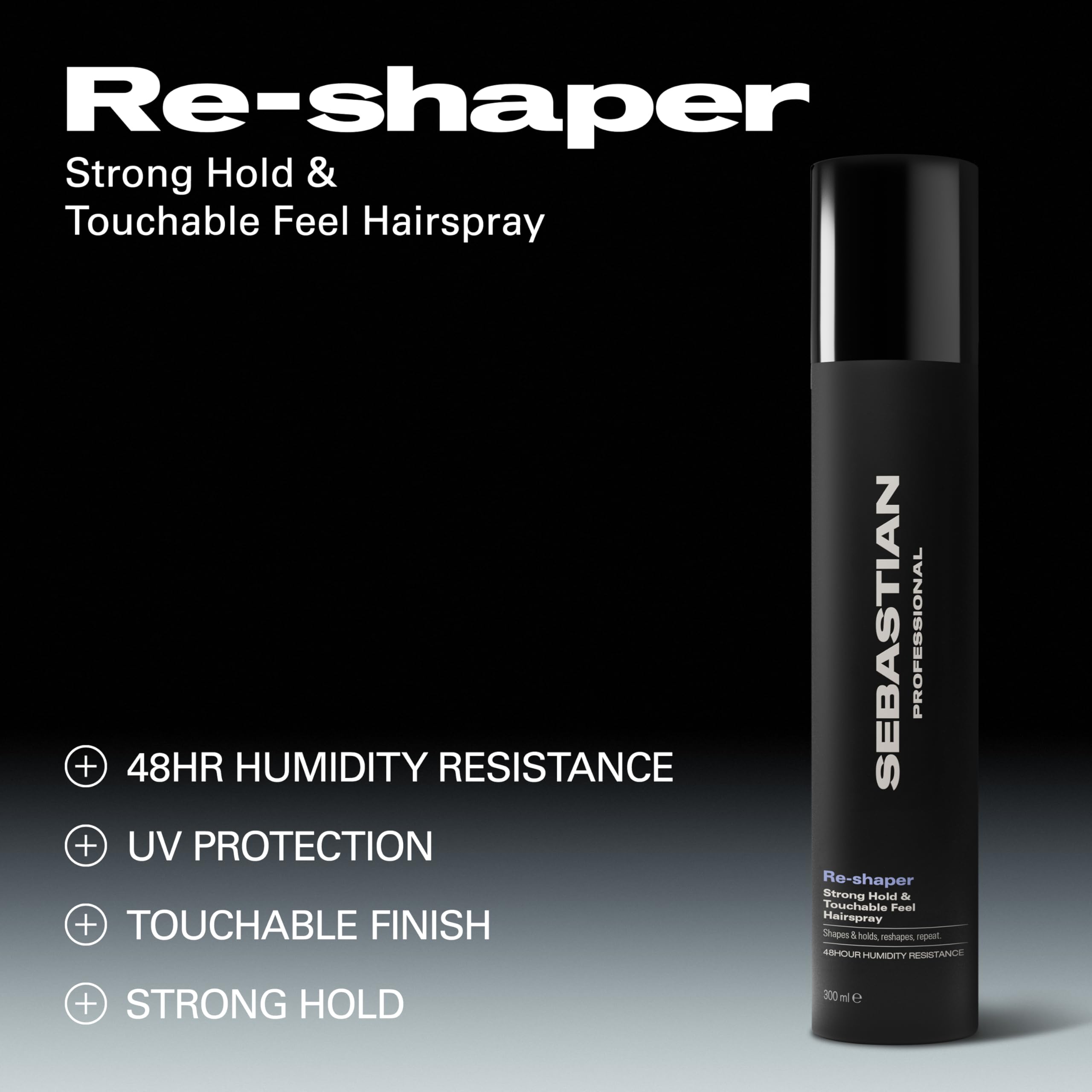 Sebastian Re-Shaper applied to damp hair boosts root lift during blow-dry.