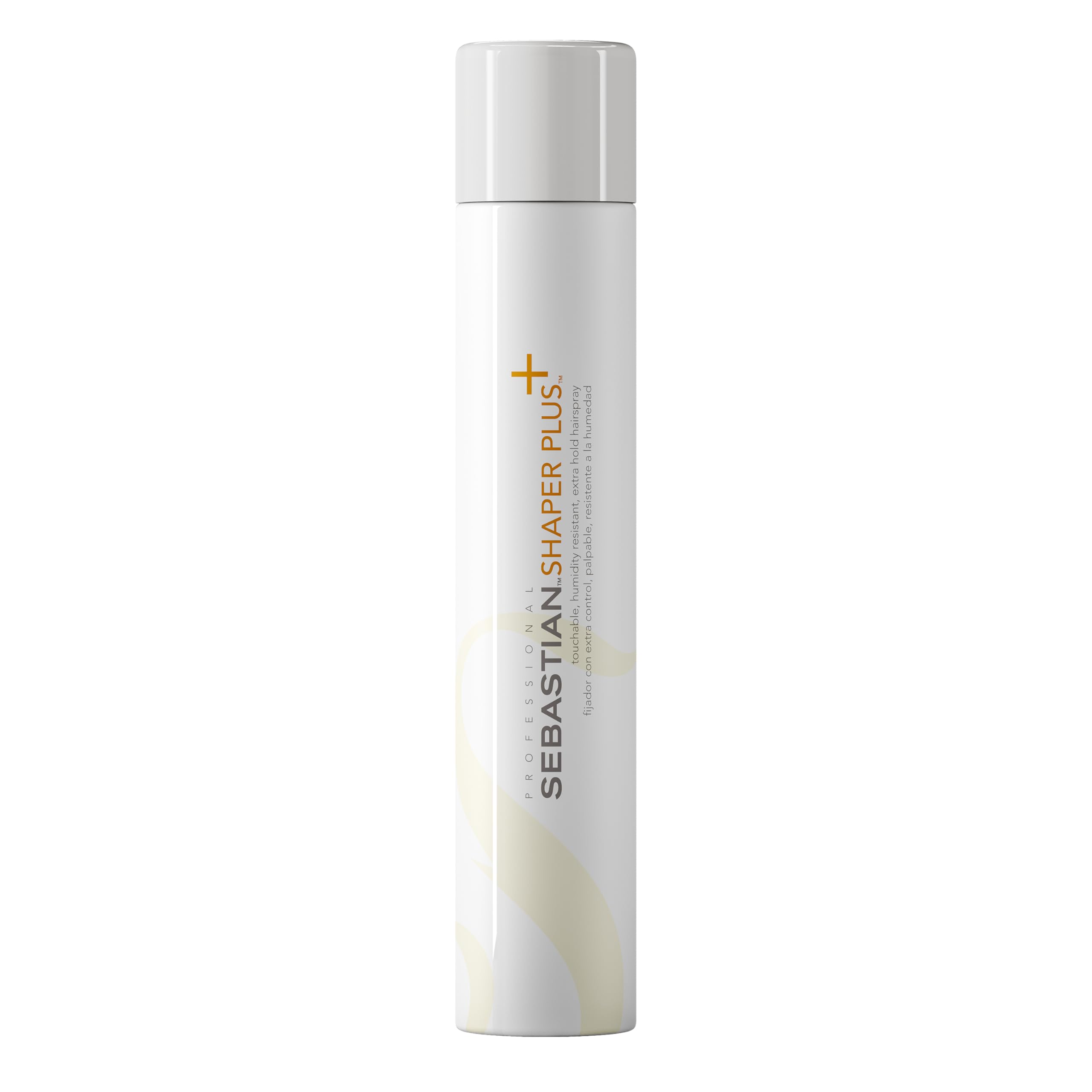 Sebastian Shaper Plus hairspray bottle pump for precise spray and long-lasting hold.