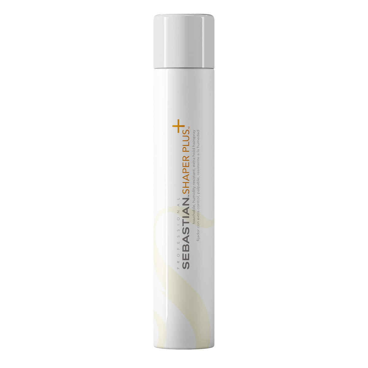 Sebastian Shaper Plus hairspray bottle pump for precise spray and long-lasting hold.