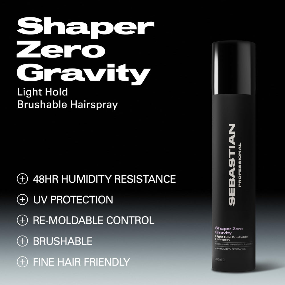 Sebastian Shaper Zero Gravity brushable finish provides movement without stiffness during styling.