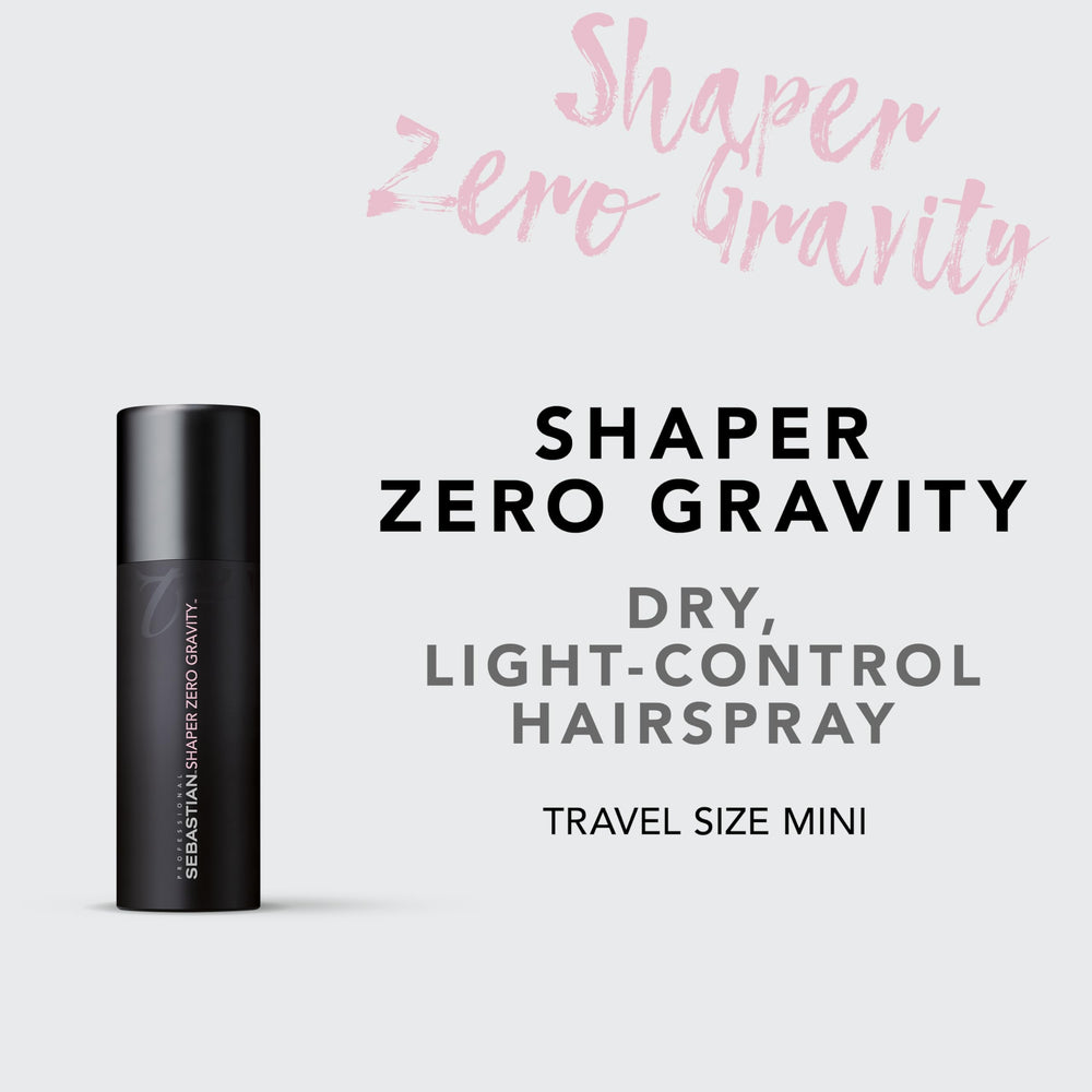 Sebastian Shaper Zero Gravity Mini, pulverizador delicado: fijación media para acabado natural.