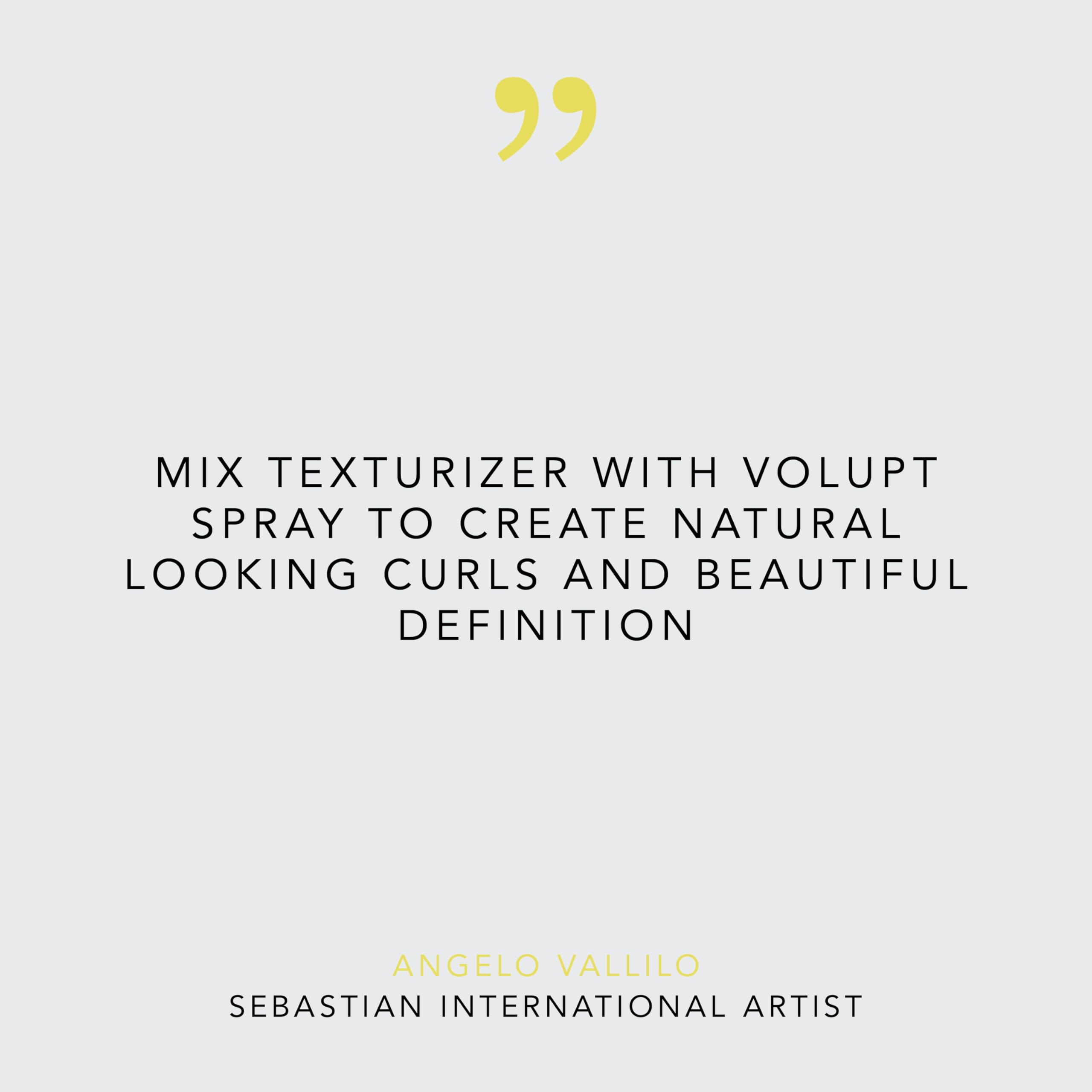 Sebastian Texturizador Liquigel, cabello rizado con definición y movimiento.