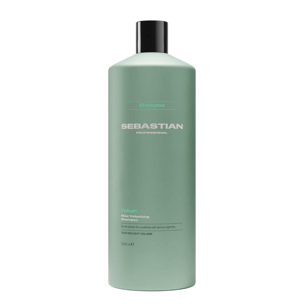Sebastian Volupt Max Volumizing Shampoo bottle front view showing volume boost