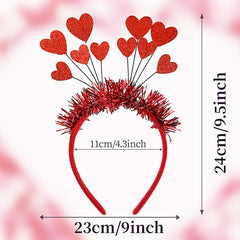 SeBneny diadema con lentejuelas, detalle del corazón, perfecto para celebraciones.