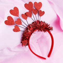 SeBneny diadema de corazón rojo para fiestas, añade brillo y encanto.