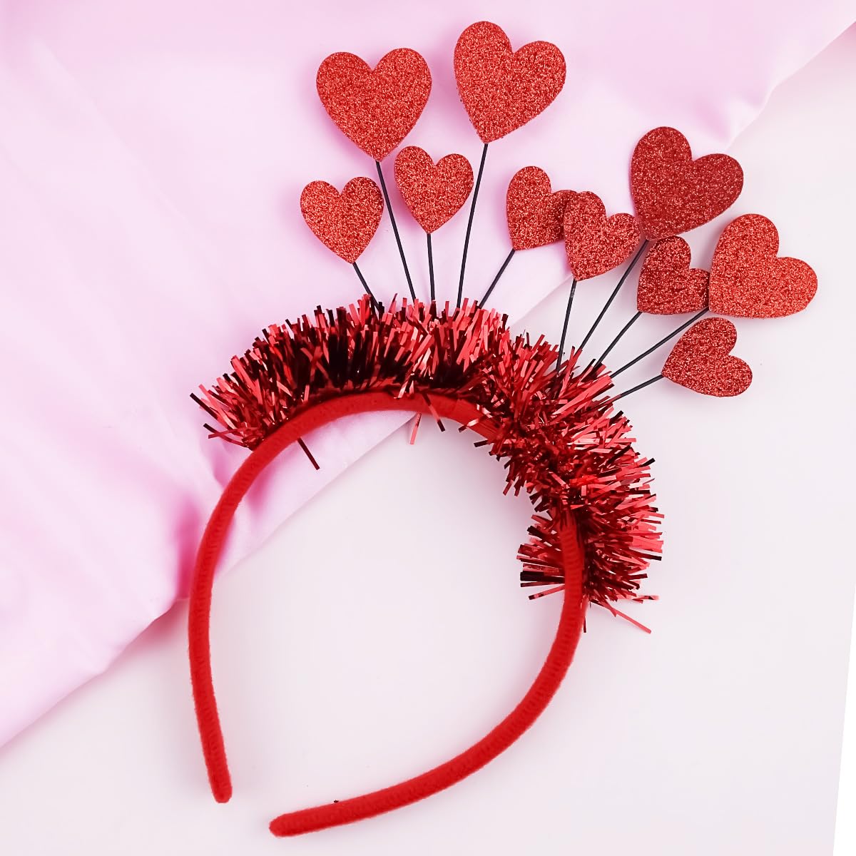 SeBneny diadema corazón rojo, regalo perfecto para amigas y familiares.