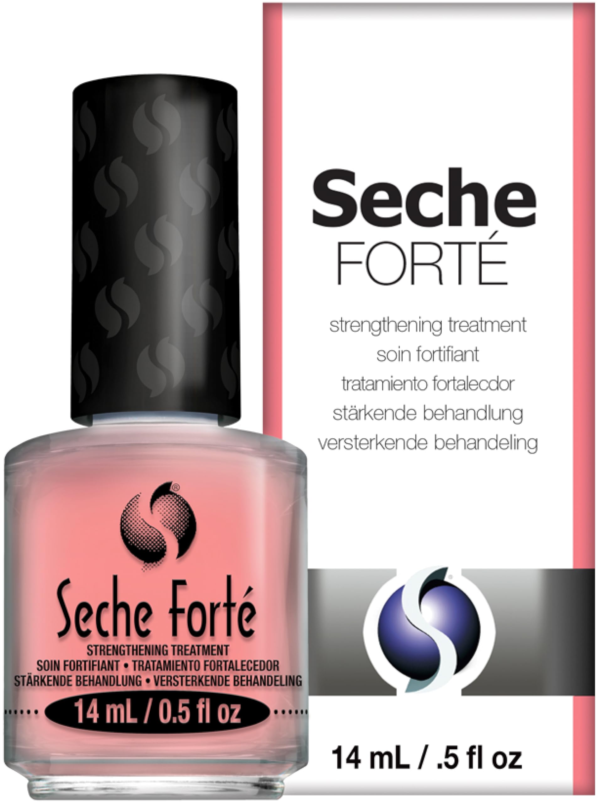 Seche Forte base coat bottle with bamboo biotin nutrients for stronger nails