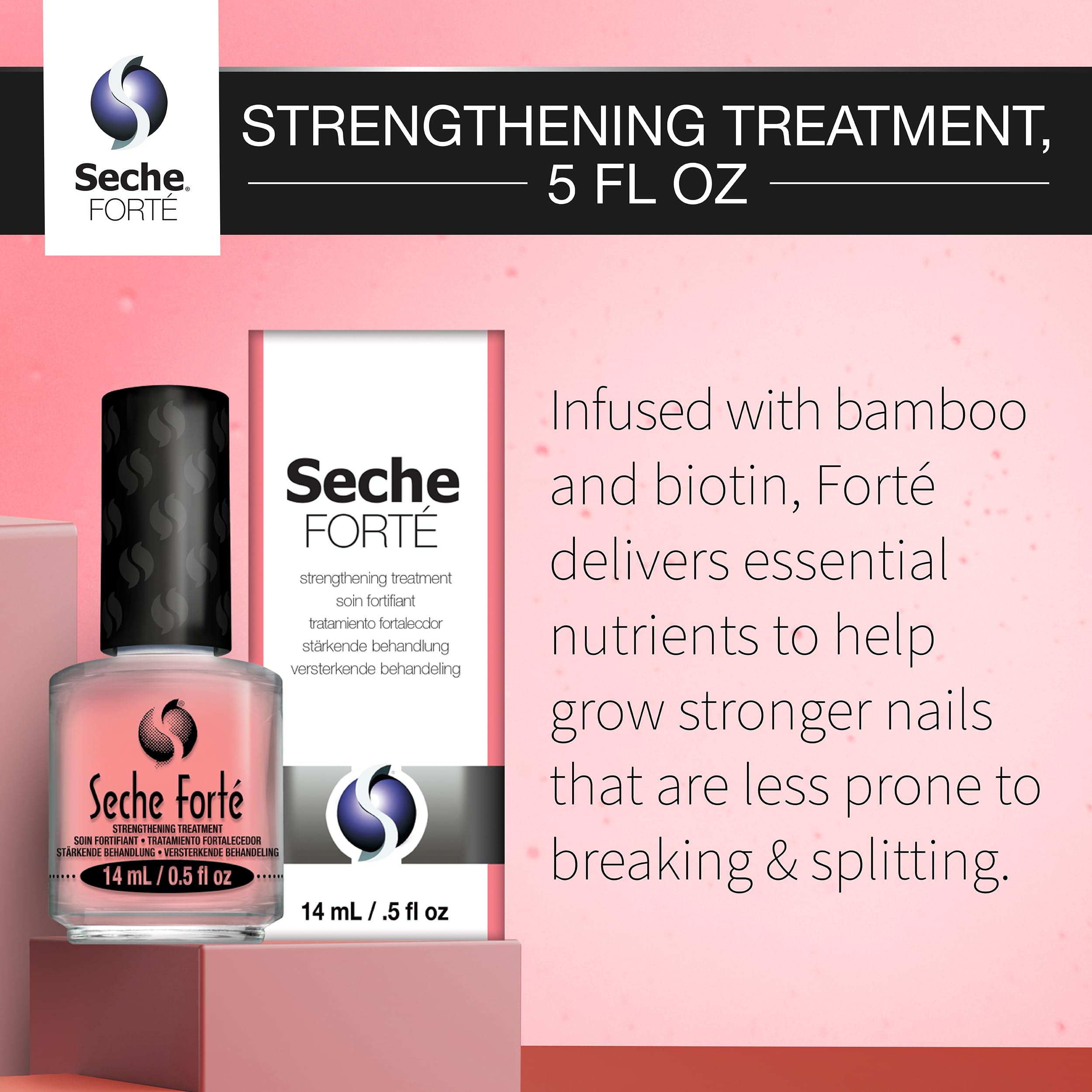 Seche Forte base coat creates a clear film on nail before polish