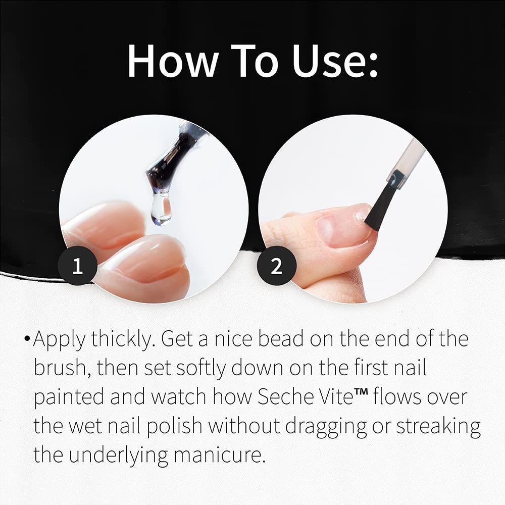 Seche Vite long-lasting-manicure-protection shields nails from chipping for days.