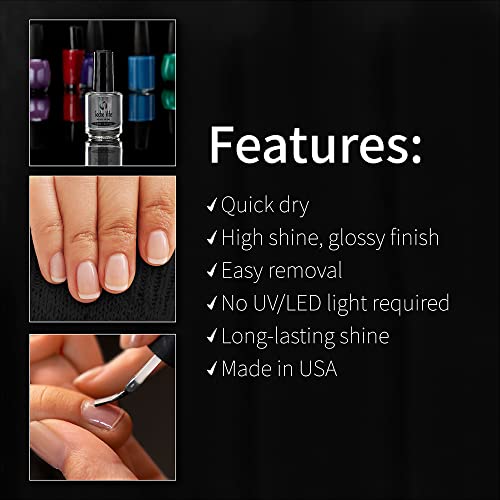 Seche Vite nail-art-compatibility top coat preserves designs with long-lasting protection.