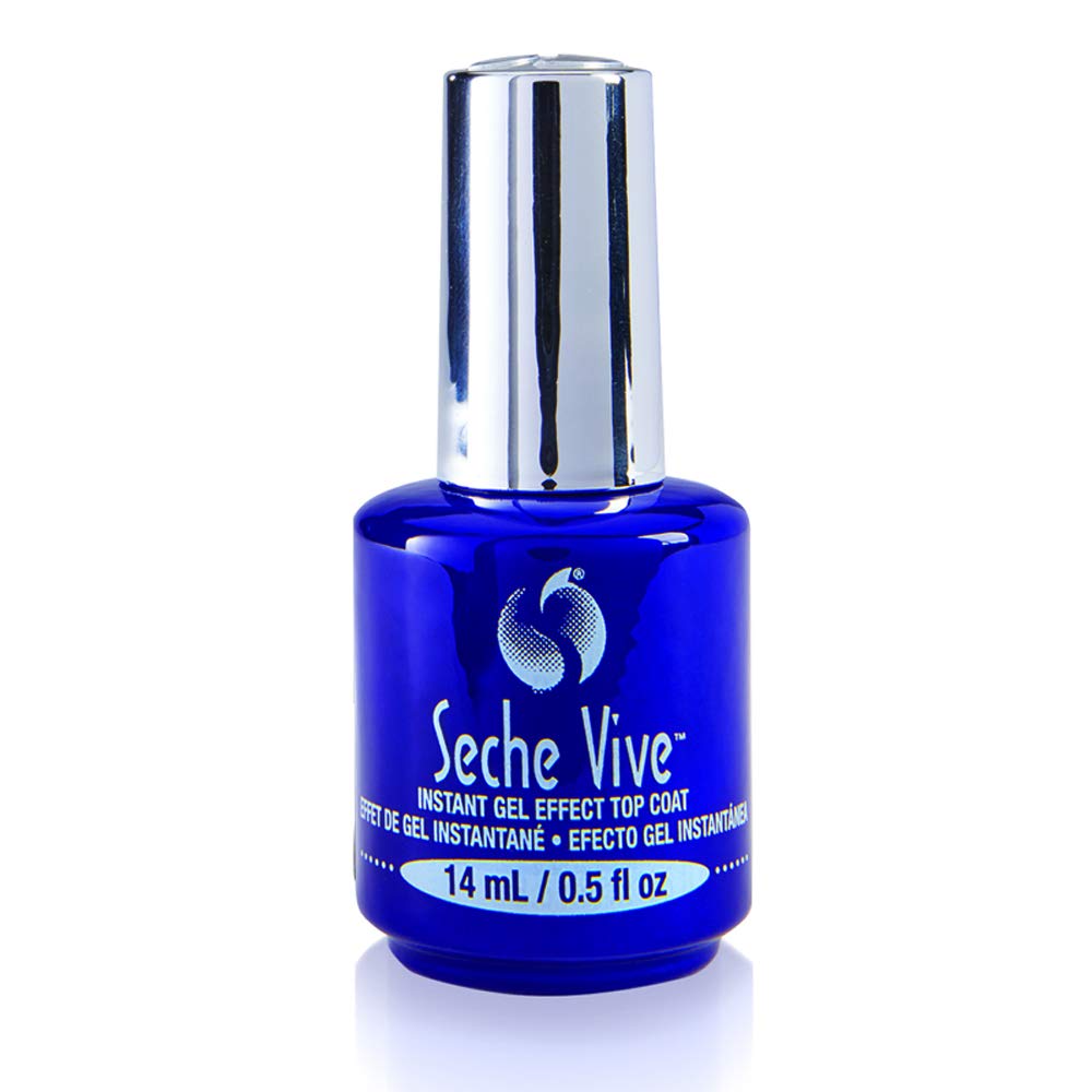 Seche Vive Gel Efecto Capa Superior, brillo de gel en uñas naturales