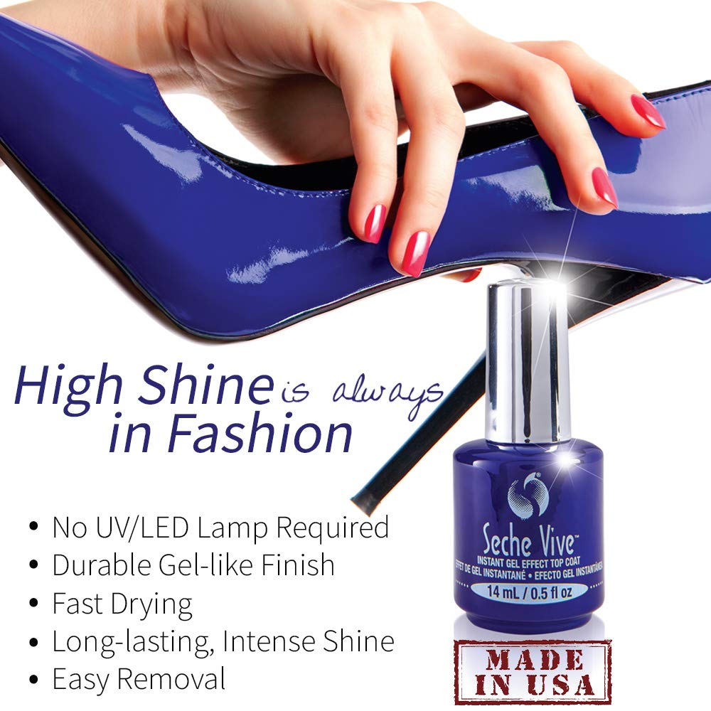 Seche Vive para extensiones de uñas, capa superior para uñas artificiales