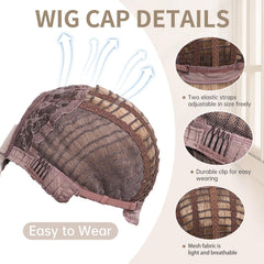 SeclitWu ombre wig close-up, dark roots for natural look.