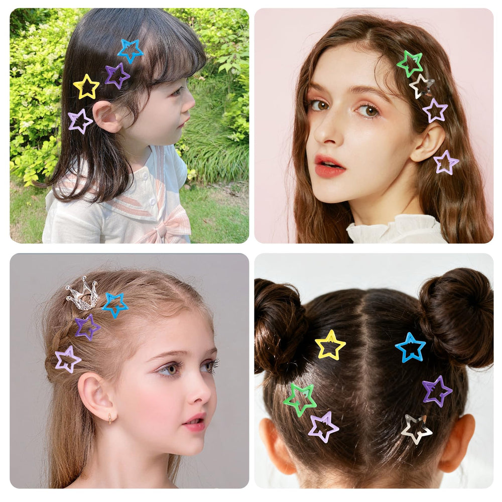 Clip Secmity estrella multicolor, colección colores para fiestas y reuniones.