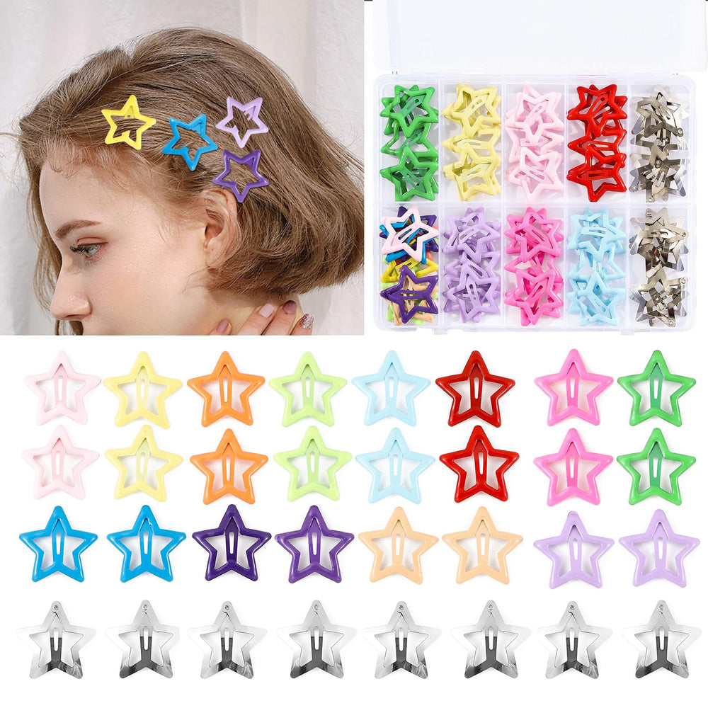 Clip de pelo Secmity estrella multicolor, ideal para looks diarios.