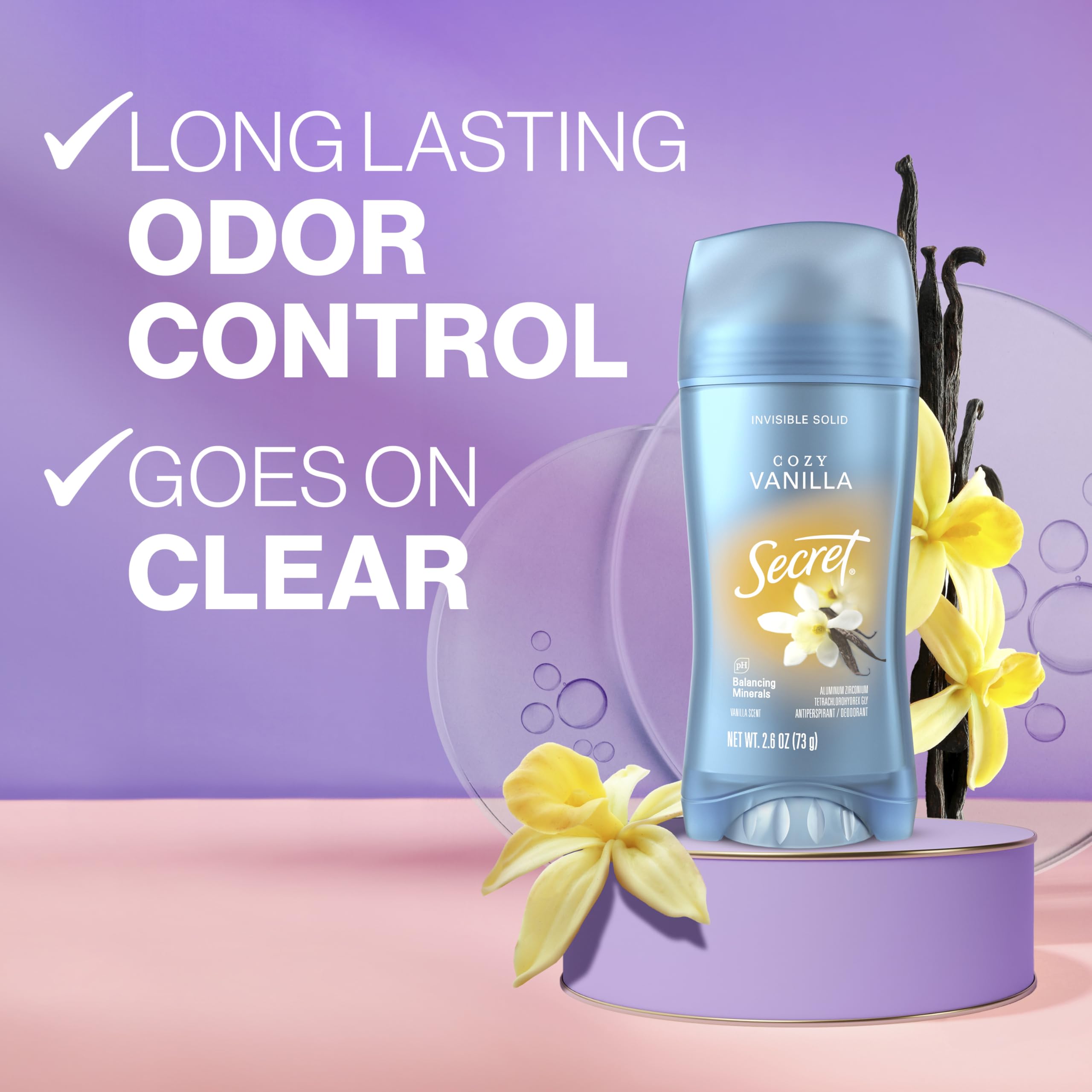 Secret Fresh Invisible Solid application gesture with odor protection