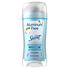 Secret aluminum-free deodorant women bottle for all-day freshness.