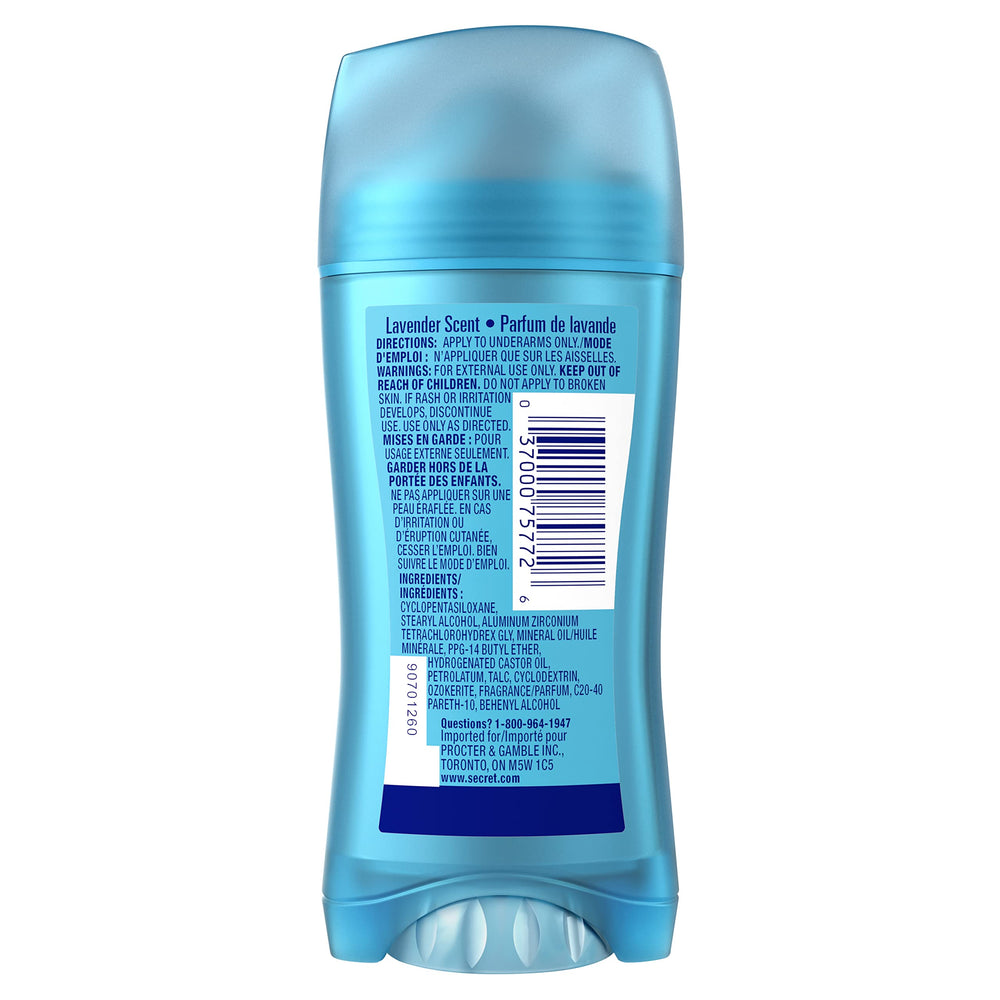 Aroma relajante a lavanda con Secret Desodorante Invisible.