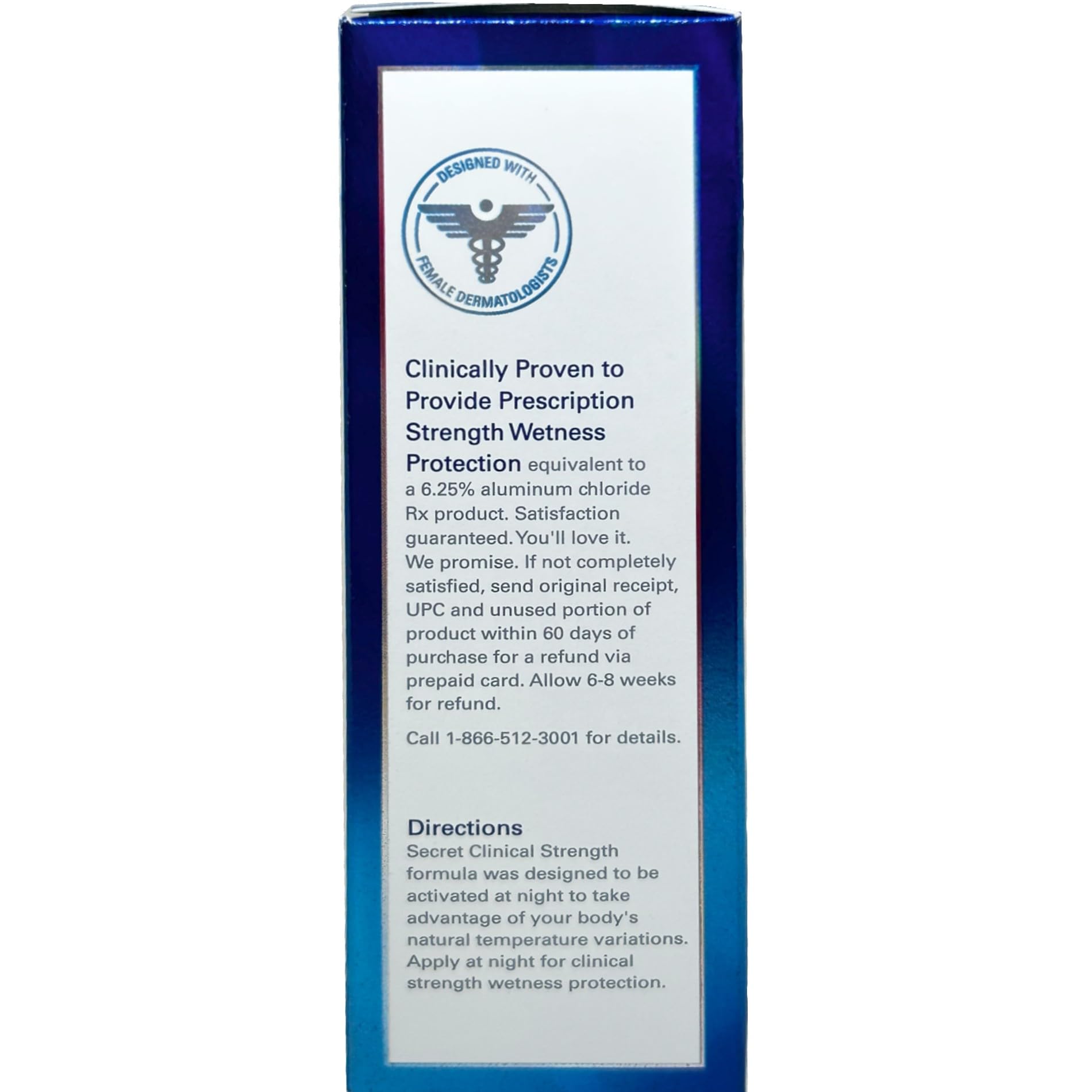 Secret deodorant being applied underarm for dry, comfortable wear.