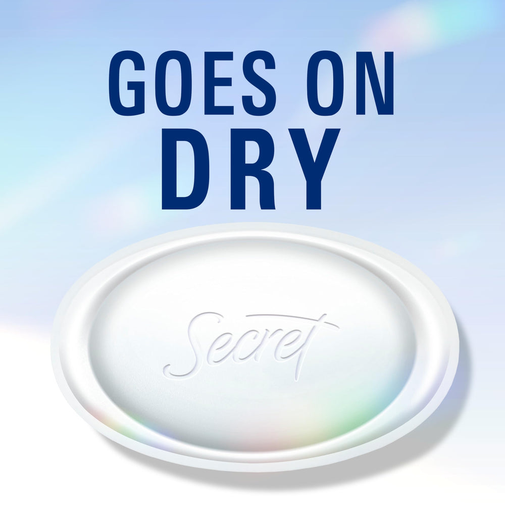 Secret Clinical Strength odor-protection graphic illustrates long-lasting freshness.