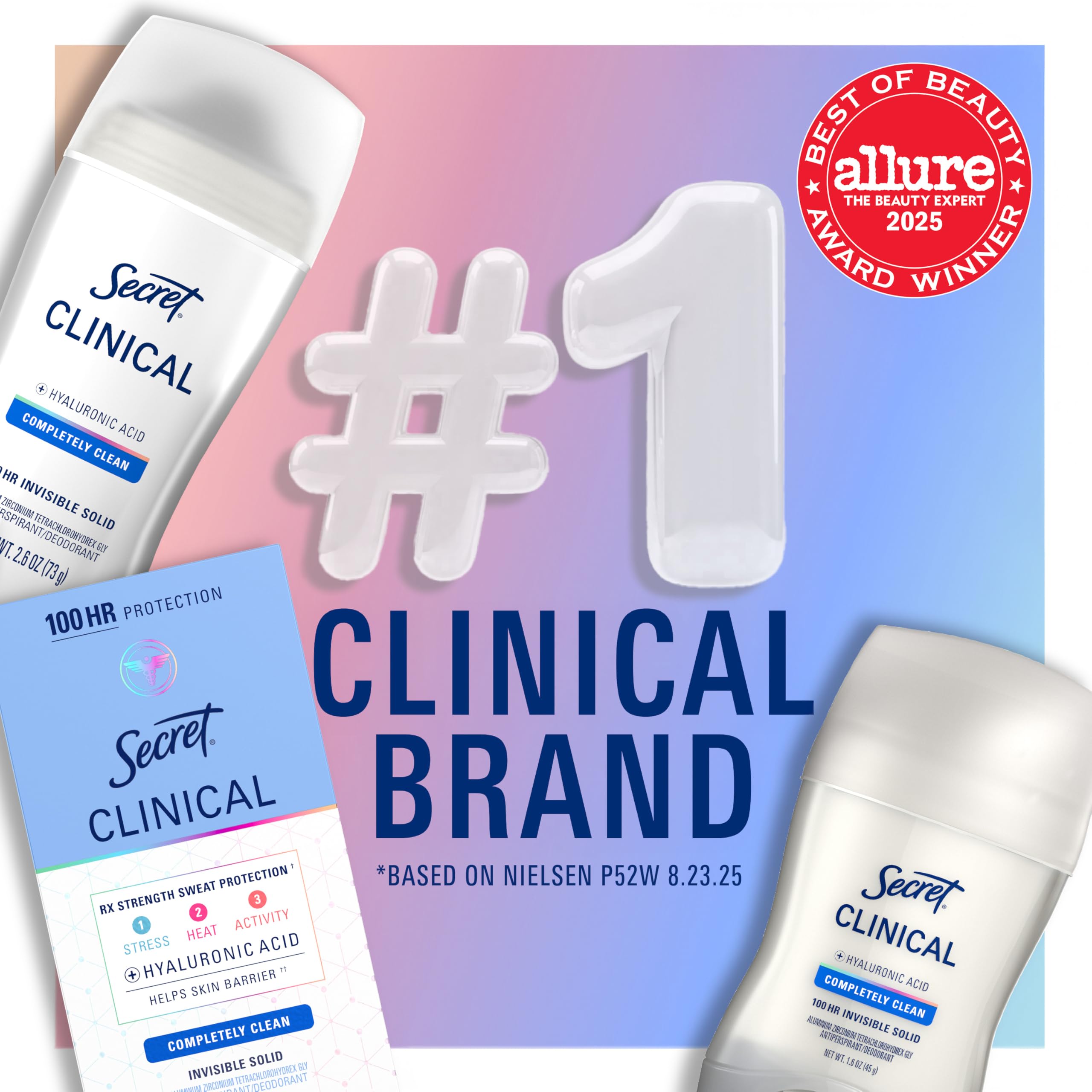 Secret Clinical Strength pH-balanced formula emphasizes skin-friendly balance