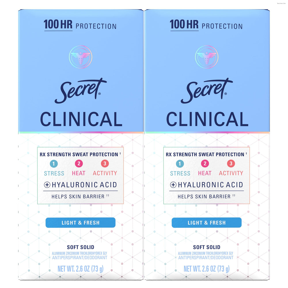 Secret Clinical Strength soft solid application offers a smooth glide for daily protection.