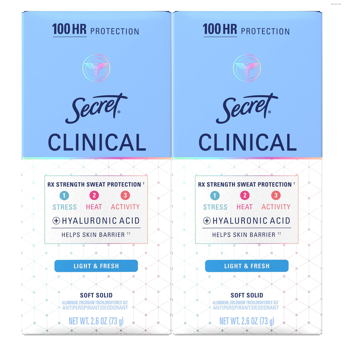 Secret Clinical Strength soft solid application offers a smooth glide for daily protection.