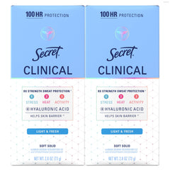 Secret Clinical Strength soft solid application offers a smooth glide for daily protection.