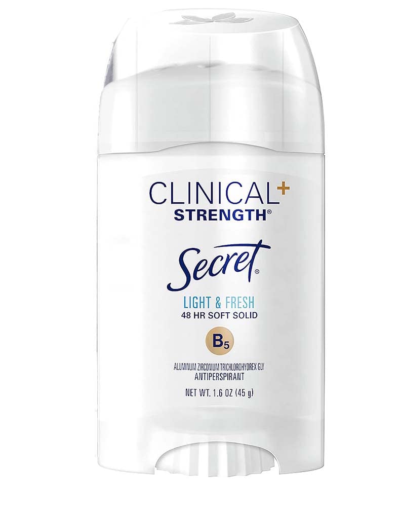 Secret Clinical Strength Soft Solid being applied for long-lasting protection.