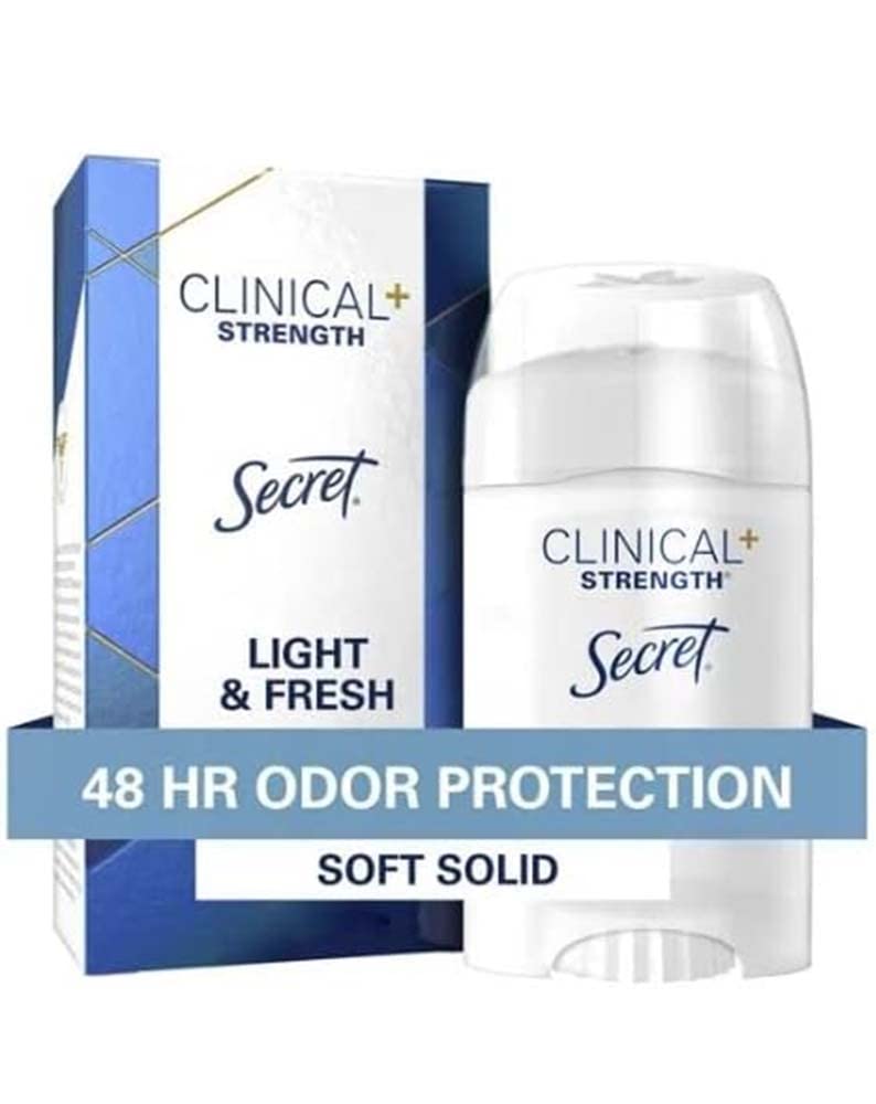 Secret Clinical Strength Soft Solid travel-friendly stick for on-the-go.