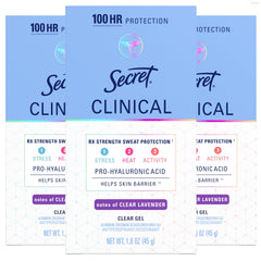 Secret Clinical Strength women bottle shows long-lasting protection against sweat