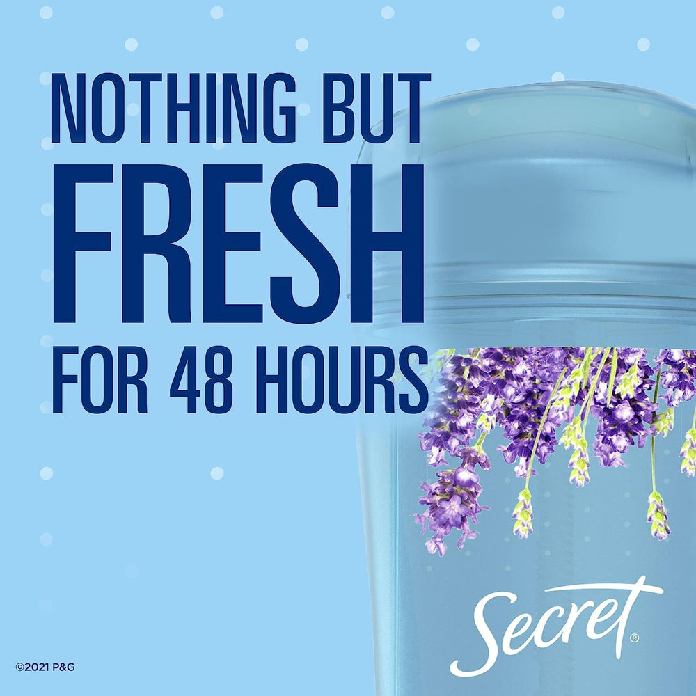Secret Lavanda: control de olor de 48 horas con desodorante invisible.