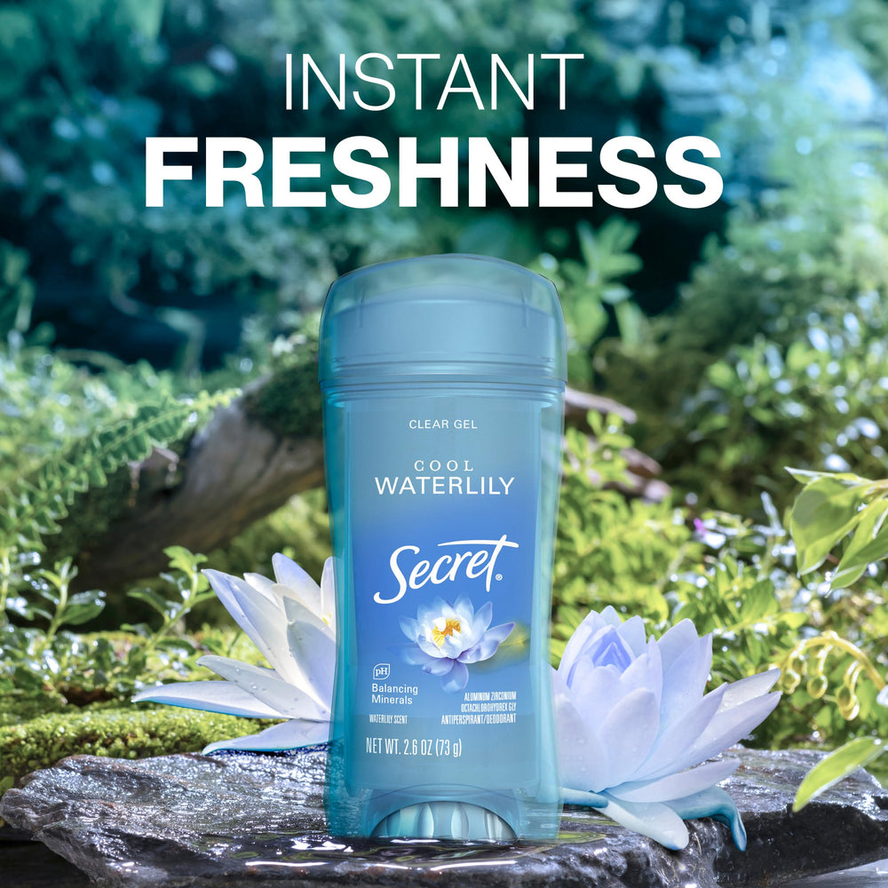 Secret cool Waterlily scent close-up highlighting fragrance.