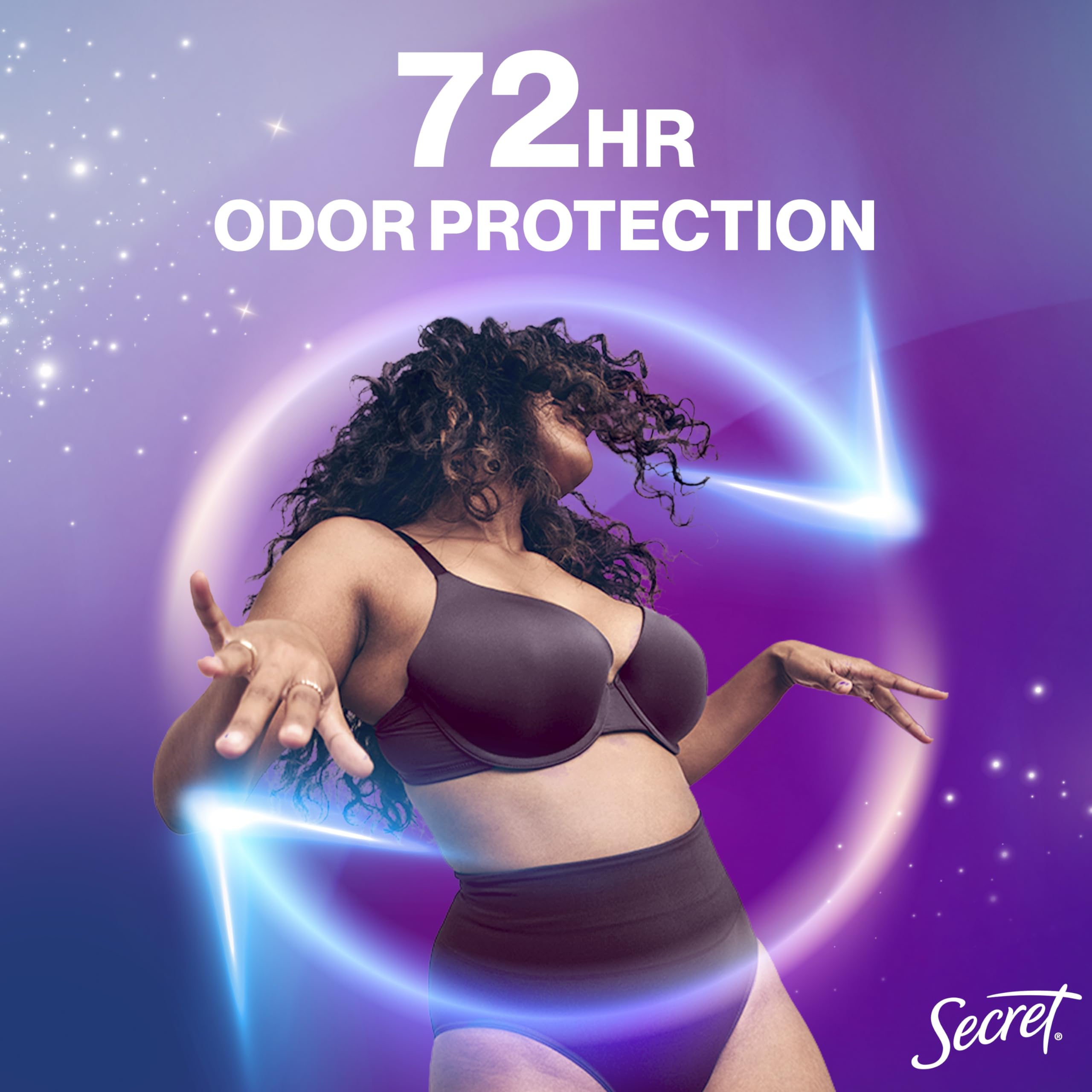 Uso en zonas privadas con Secret crema desodorante suave